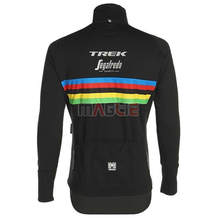 Maglia UCI Mondo Campione Trek Segafredo Manica Lunga 2020 Nero